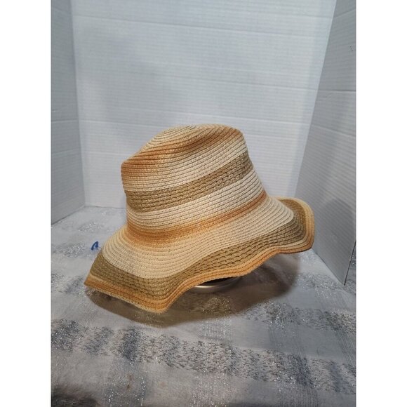 Woven Straw Paper Hat 57CM Medium Multicolor 100% Paper Lightweight Summer - Picture 5 of 14